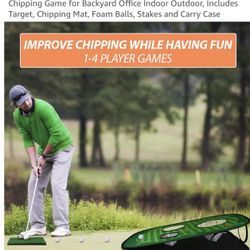 ⛳️.  CLISPEED Foldable Chipping Golf Game Backyard With Extra Grass Mat