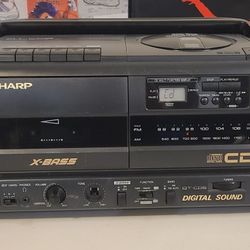 Sharp QT-CD5 Stereo CD Radio Cassette Recorder