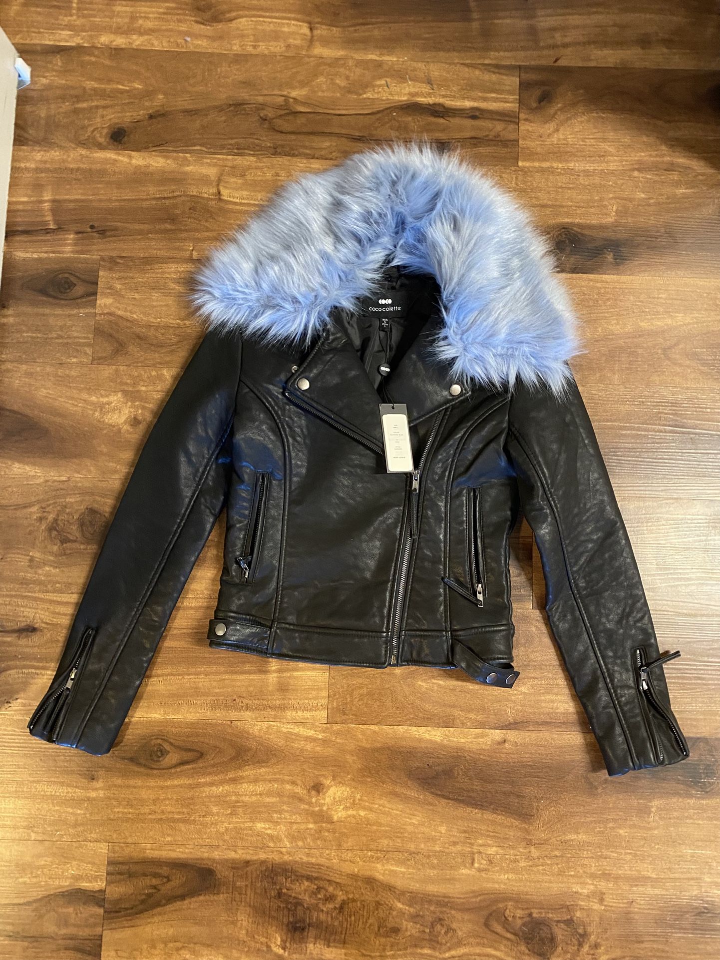 Brand new woman’s Coco Colette brand Black Leather Jacket up for sale