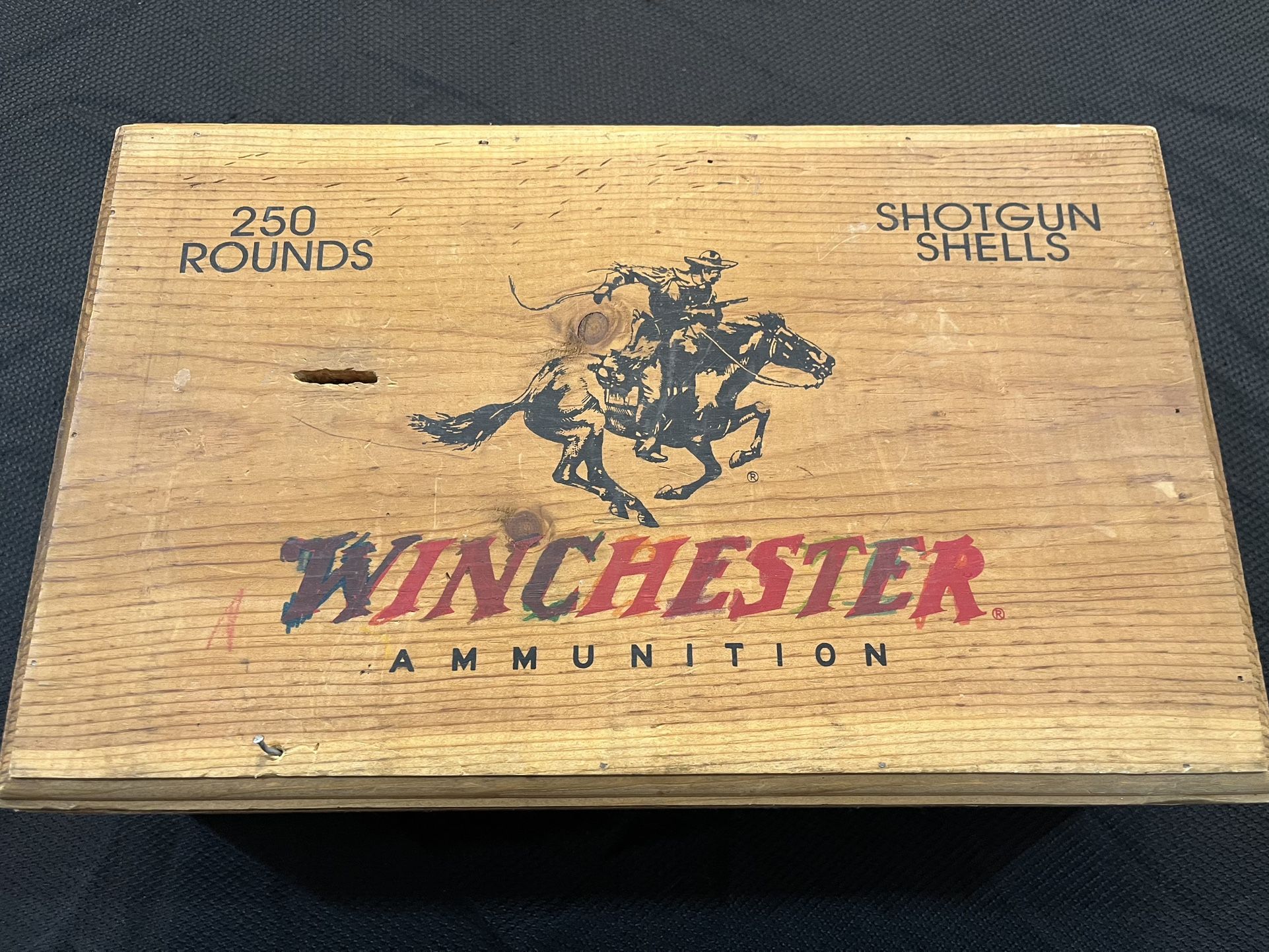 Winchester Vintage Shotgun Shells Ammunition Wood Box