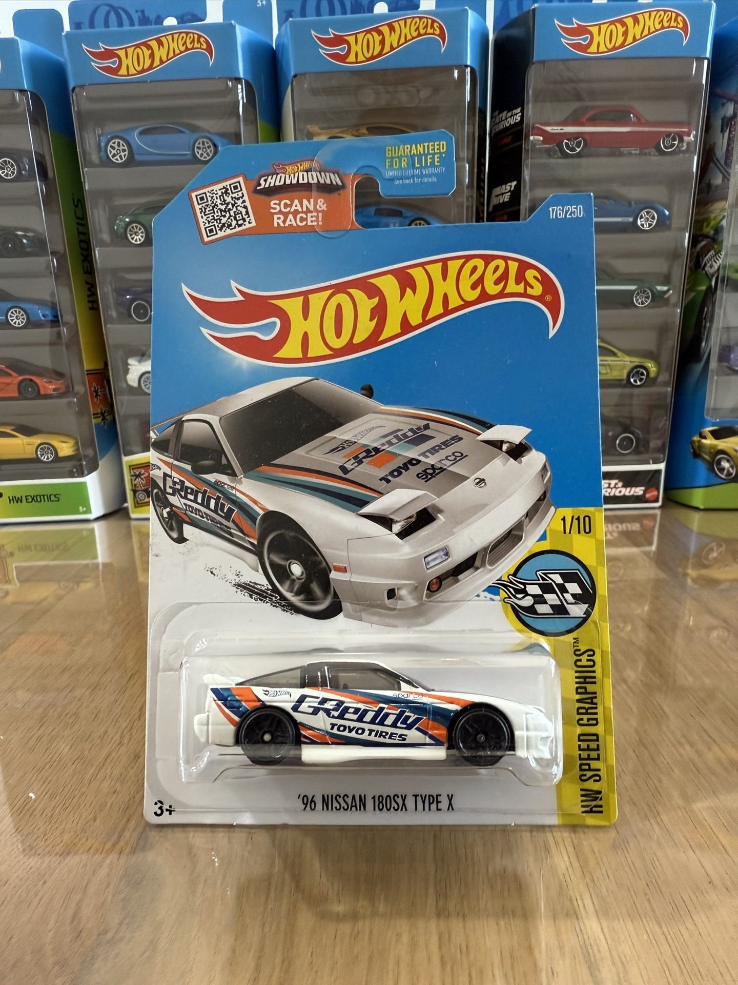 π―π΅ HOT WHEELS 2015 - White 1996 β96 Nissan 180SX Type X - GReddy Drift Race Car - HW Speed Graphics 1/10 - 176/250 π―π΅