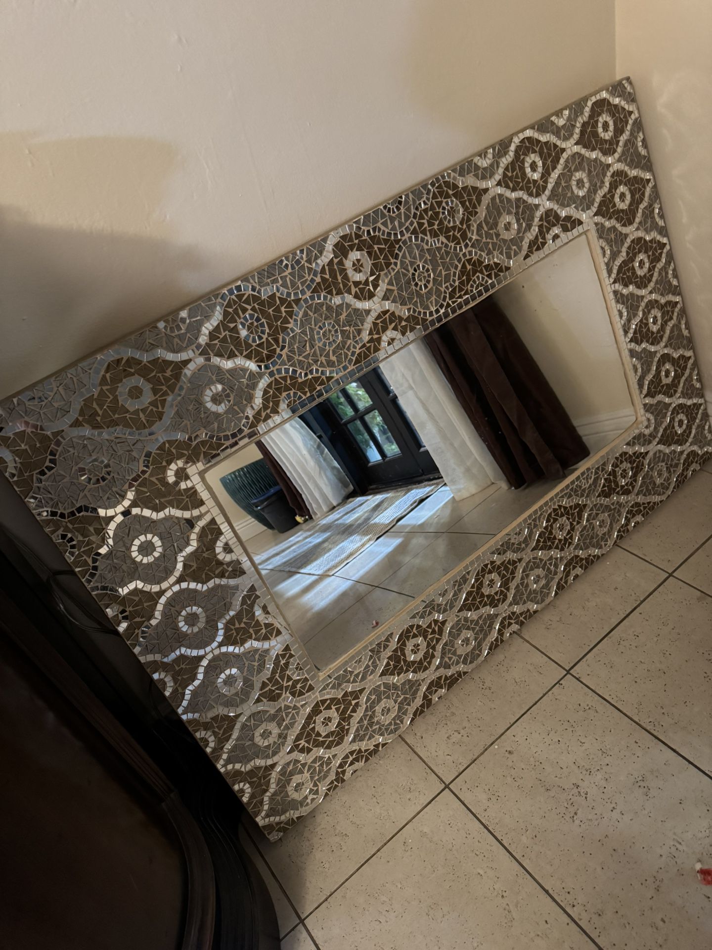 Mirror 48x32, Glass Tile Frame