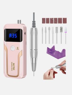 💅 Professional Portable Nail Drill – 35,000 RPM – PINK