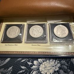 The complete 1921 uncirculated Morgan dollar set