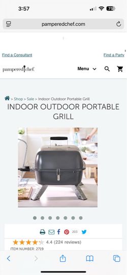Pampered Chef Indoor Outdoor Portable Grill