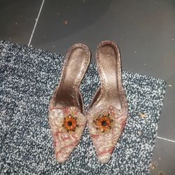 Women's Madeline Beaded Slip On  Sandals Shoes Size 