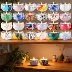 Scentedw Soy Wax Candle in Tin Can – Single Portable Travel Candle for Home Décor