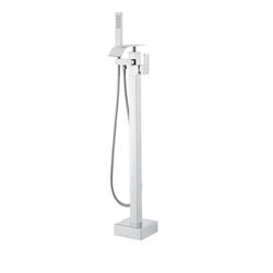 9497: New VEVOR Freestanding Bathtub Faucet, Floor Mount, Freestanding Tub Filler, Shower Mixer Taps, Two Water Modes, 360° Swivel Spout