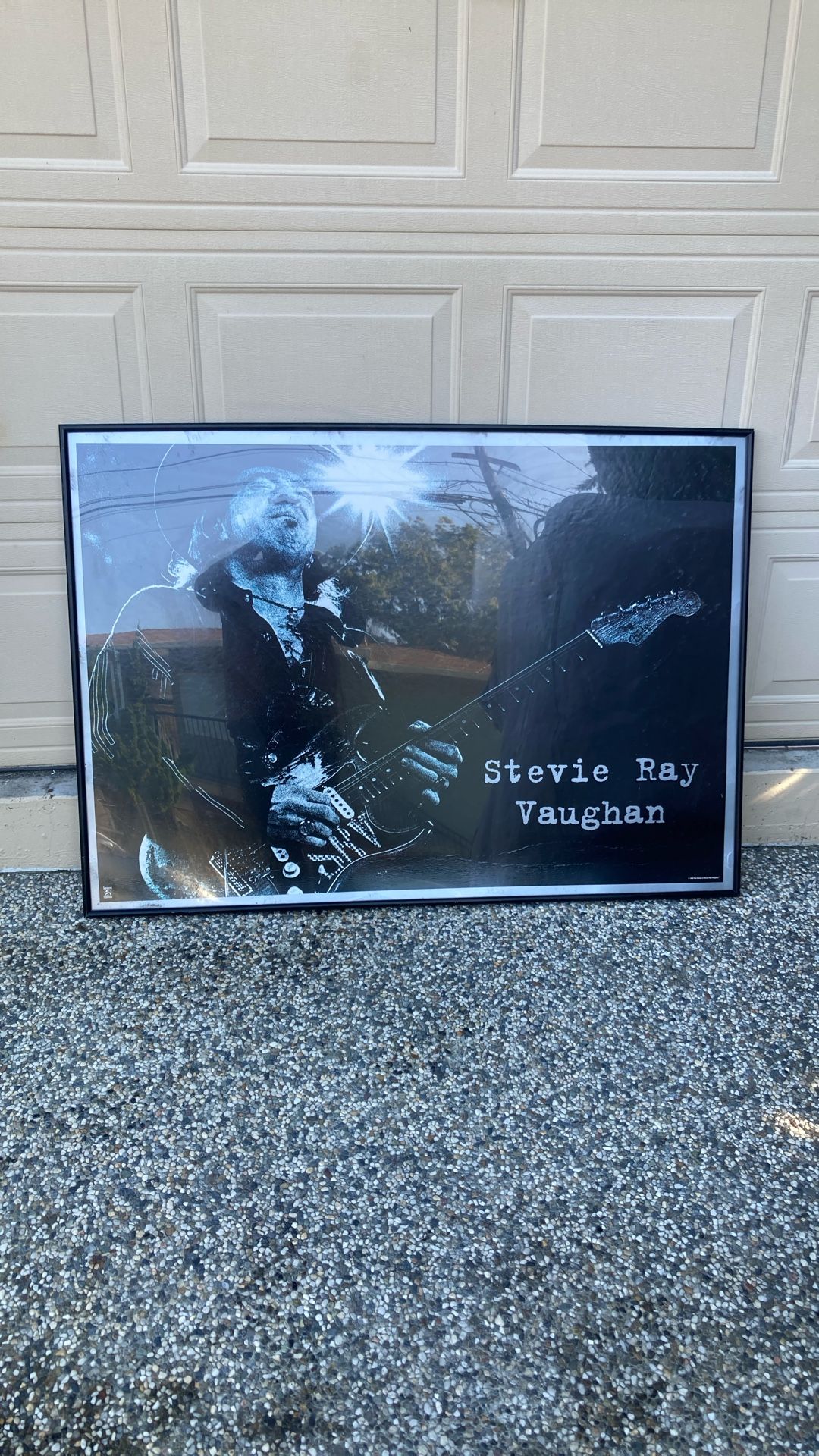 Stevie Ray Vaughan Poster In A Frame 54 Inches 38 1/2 inches wide