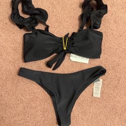 New medium black bikini swimsuit bathing suit