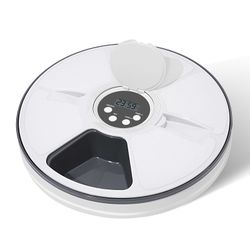 New Fuxopo Automatic Cat Feeder for Dry Food, Supplement & Treats. 6 Compartments