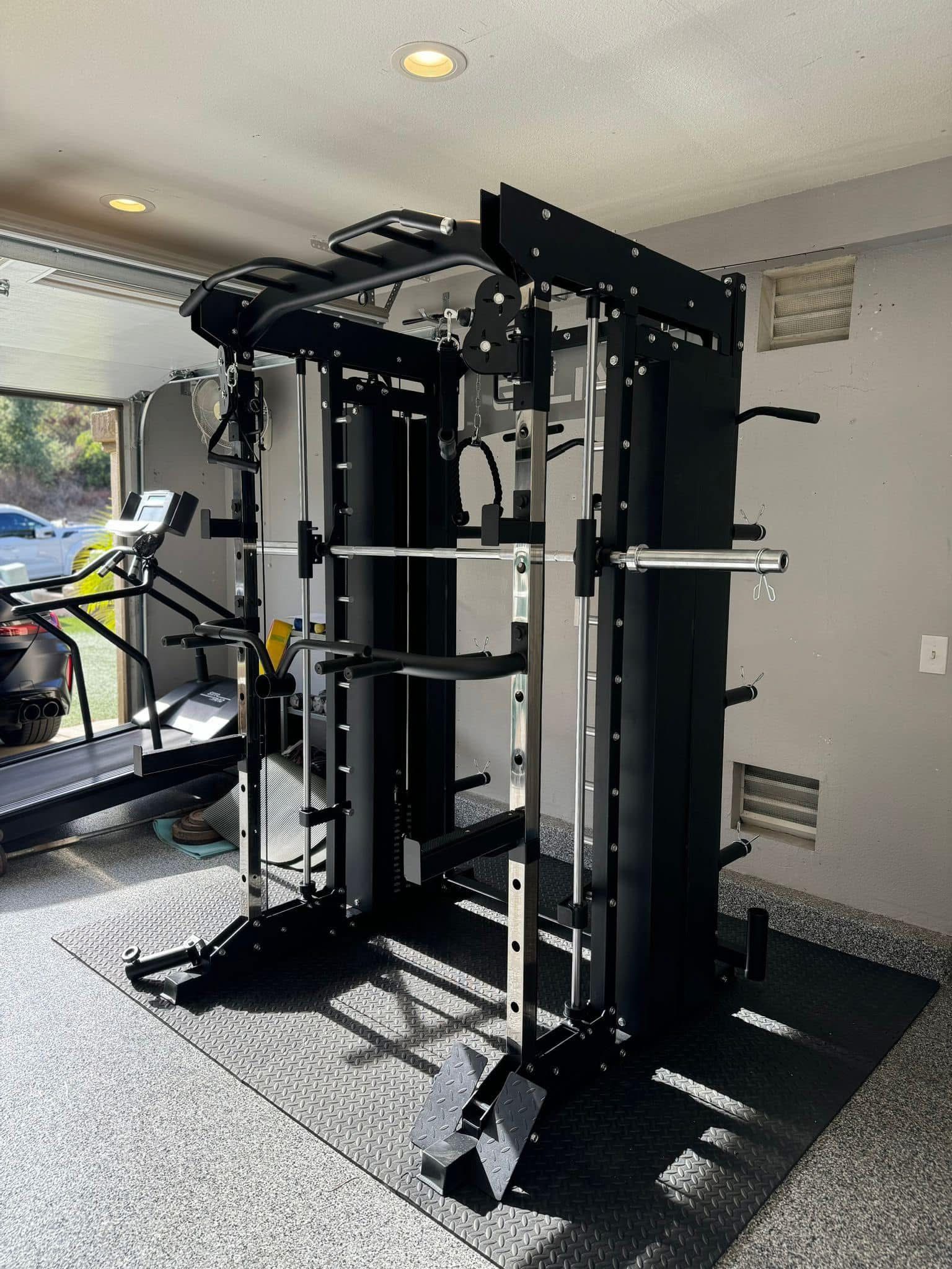 Smith Machine , Squat Rack , Bench Press , Leg Press , Pulley System Machine For Your Weights