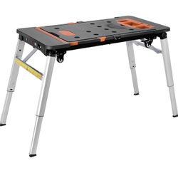 Multifunctional Folding Work Table, 7 in 1 Work Benches , Portable Workbench, Sawhorse, Dolly B-13