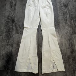 CREAM FREE PEOPLE HIGH RISE PANTS SIZE SMALL