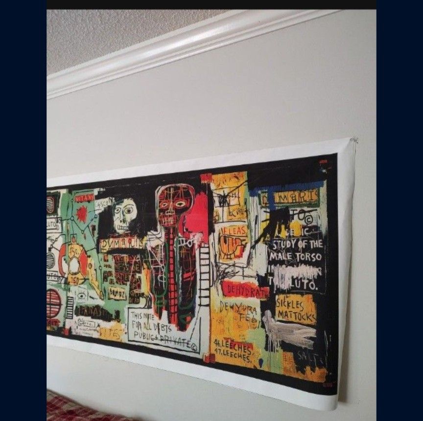 Large Basquiat Canvas Print 31 "X 58" length