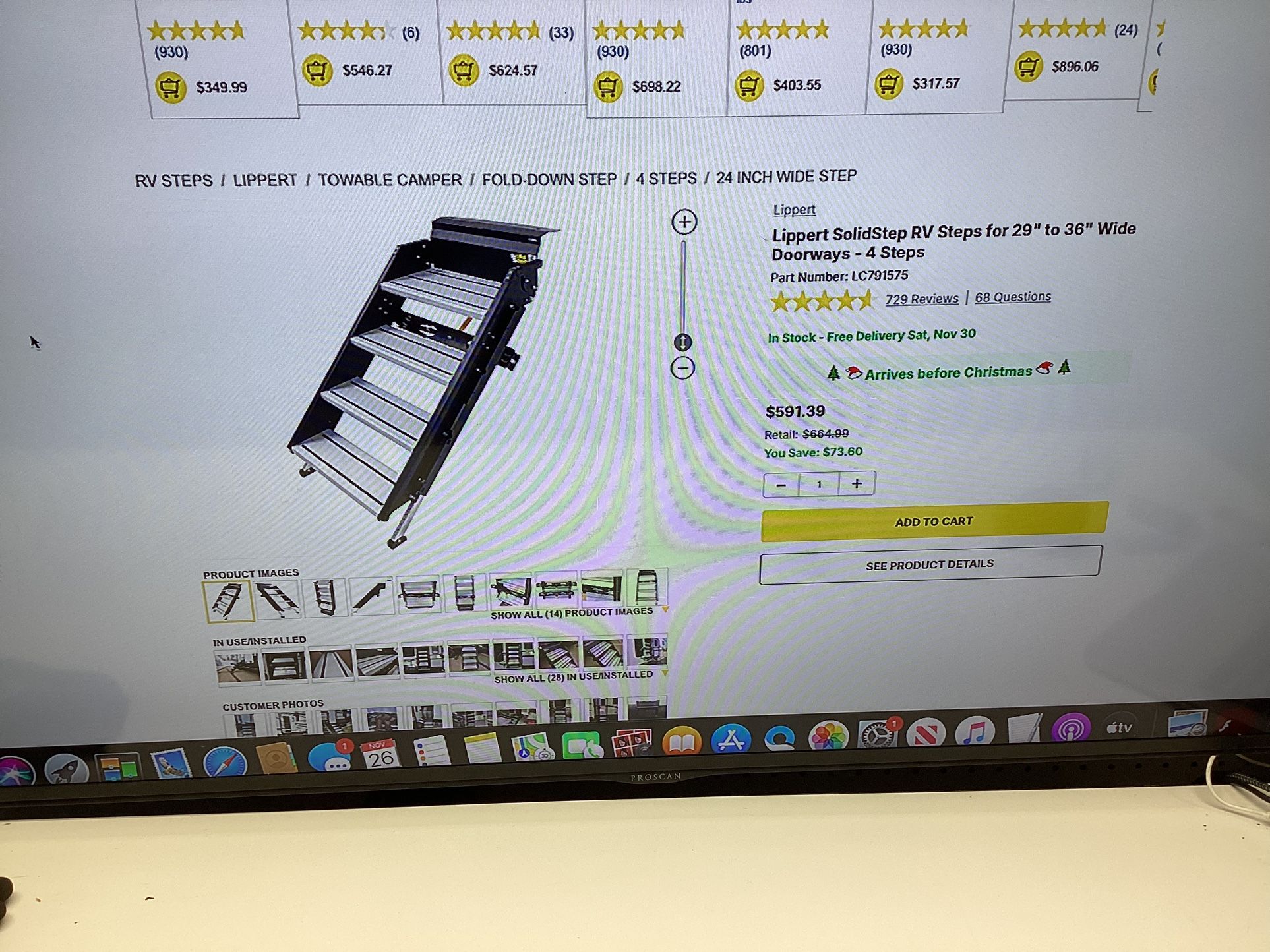 Lippert SolidStep 3.0 RV Steps For 29” To 36” Wide Doorways 4 Steps Trailer Camping New Cheap Margate