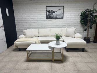 White sectional free delivery