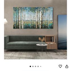 Wall Art Framed Forest Landscape Painting