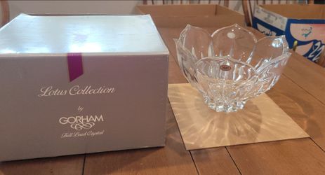 Gorham Full Lead Crystal Lotus Collection NEW