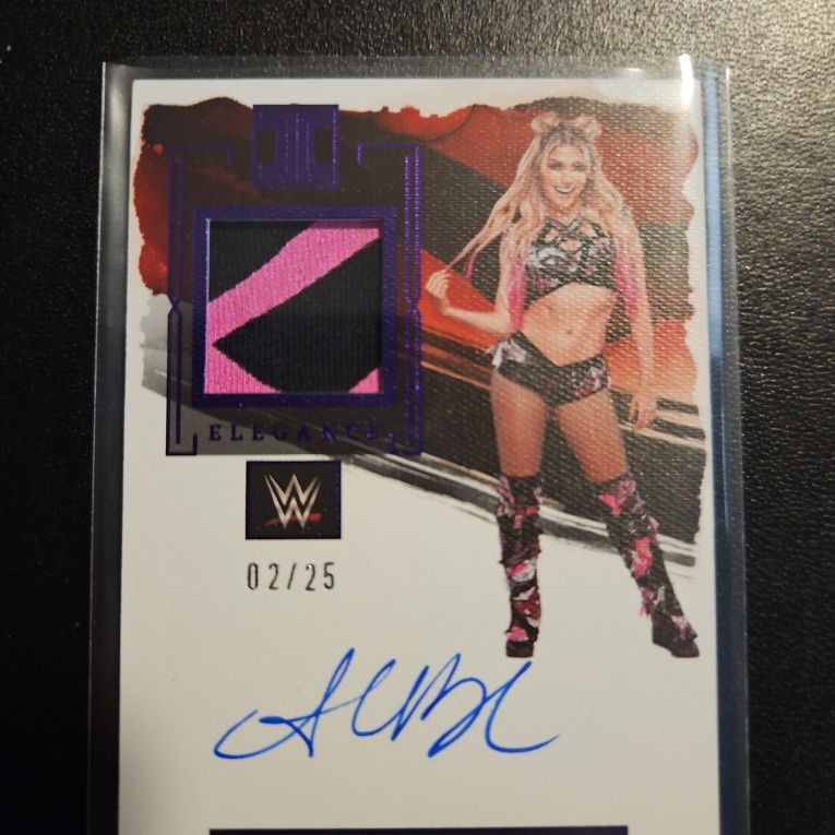 2023 WWE PANINI IMPECCABLE ELEGANCE AMETHYST Autograph Patch Alexa Bliss /25