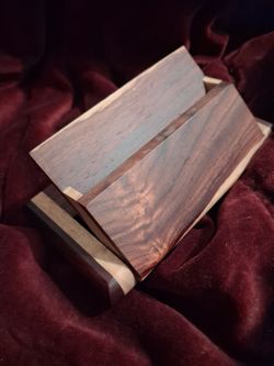 Exotic wood Business card holder from Costa Rica