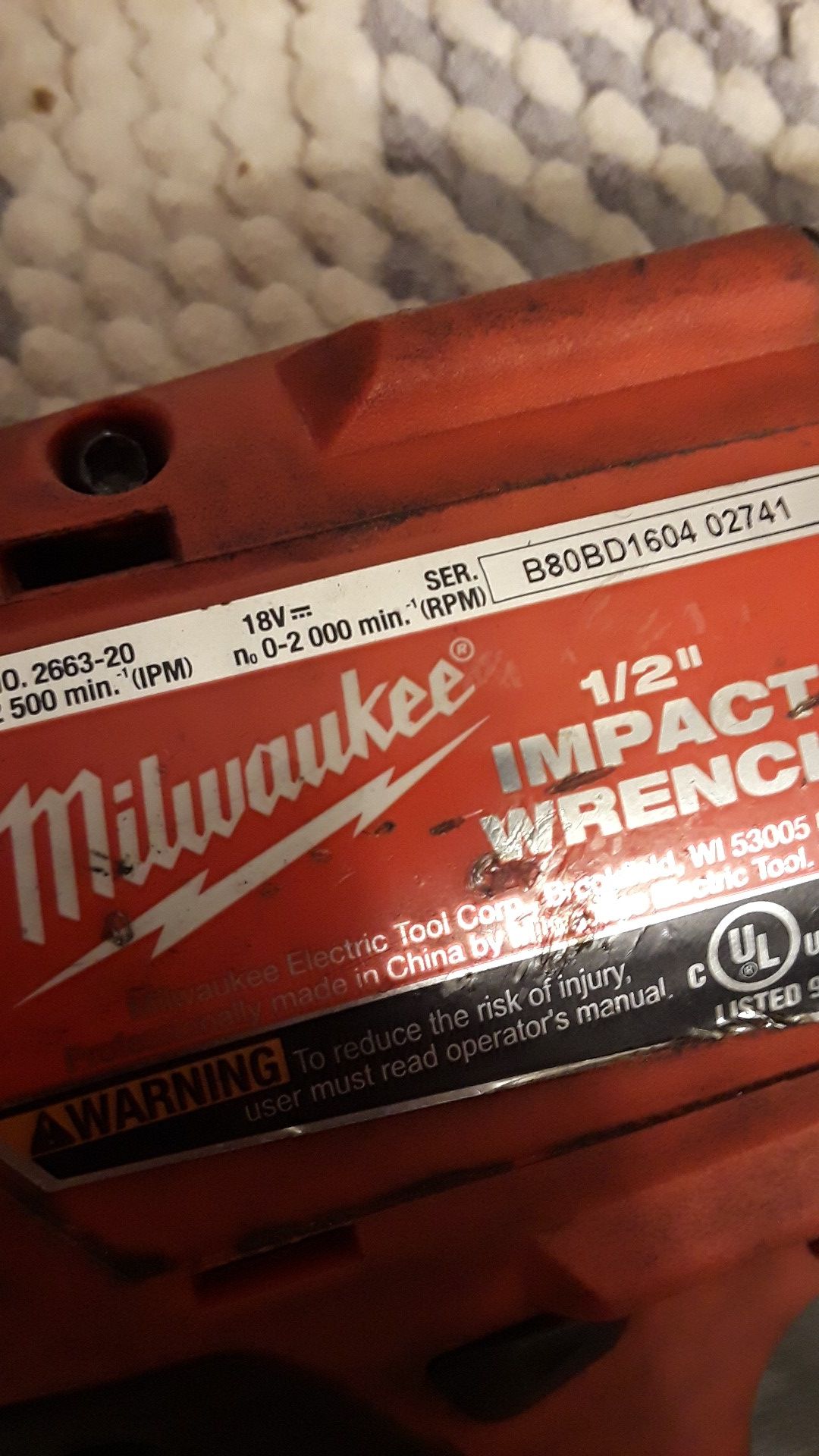 Impact wrench 1/2