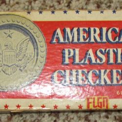 Vintage Elgo Plastics - American Plastic Checkers 24 Interlocking