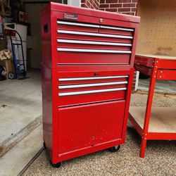 Large Two Piece Rolling Tool Chest Box Mechanic Set