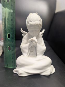 Vintage Kaiser White Bisque Porcelain Angel Figurine