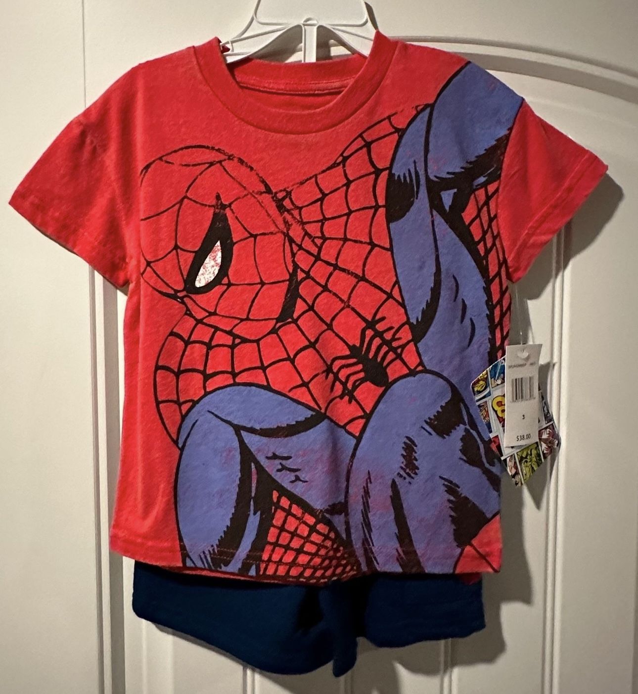 New Marvel Comics Spider-Man 2 Piece Short Set