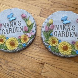 New Set of 2 “Nana’s Garden” Stepping Stones