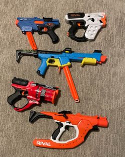 Nerf Hyper, Rival, Doomlands elite, ultra, and Fortnite