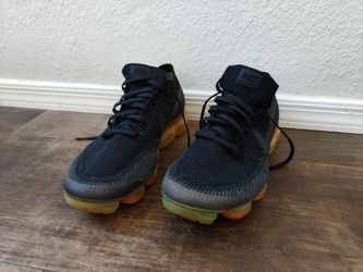 Nike Air VaporMax Flyknit 'Black Orange' Men's Size 10.5 - AH8449-001