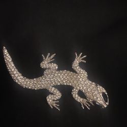 Vintage Butler And Wilson Lizard Rhinestone Brooch!