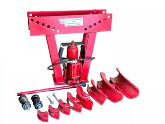 16 Ton Air Hydraulic Hydraulic Pipe Benderor Manual Copper Exhaust Pipe Bending Machine with 8 Dies (1/2" - 3") and 90 - 180° Adjustable Rollers