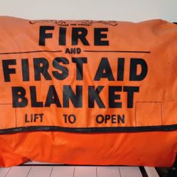 Vintage "Peter The Pouch" Emergency Fire And First Aid Blanket