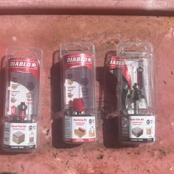 Diablo Router Bits Assorted Pair Of 3