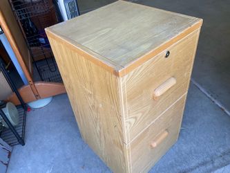 2 -Drawer wood file cabinet
