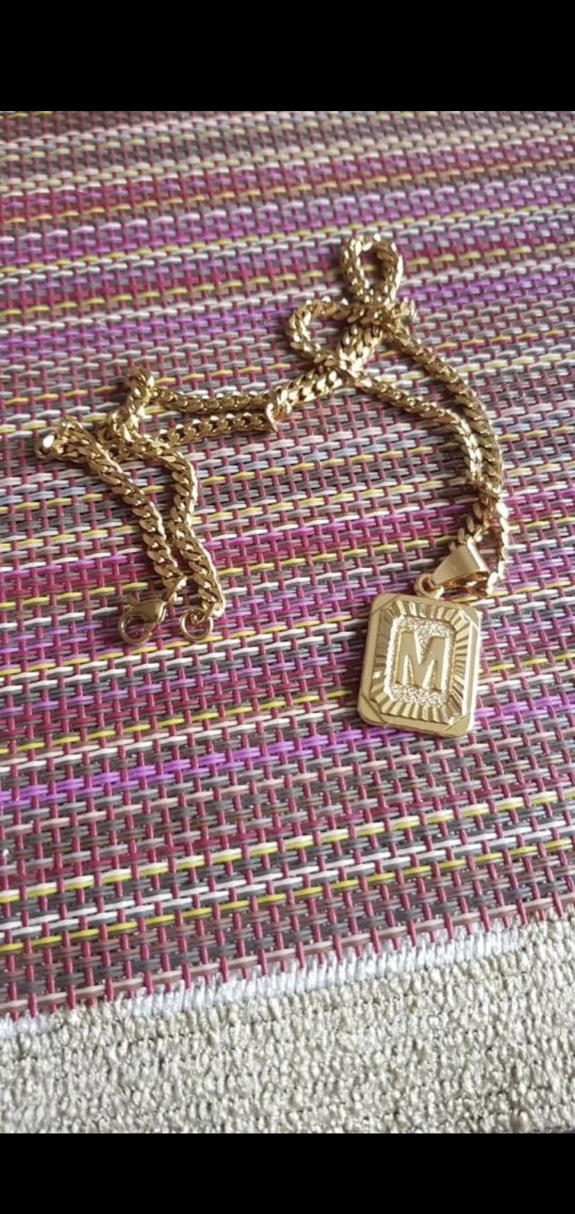 Initial Letter Pendant Chain