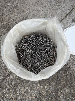 Bucket of Stainless Steel Nails