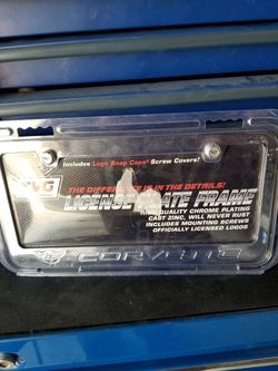 Corvette license plate fram