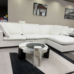 (FREE DELIVERY!🚚) White Cloud DUPE Sectional Couch