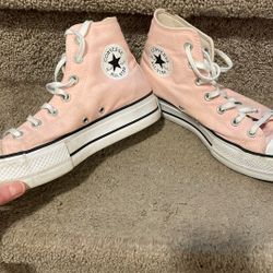 Converse High Top Platform Shoes Size 8.5