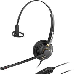 USB Headset with Microphone Noise Cancelling & Audio Controls Ultra Comfort USB Headset with Microphone for Pc Computer Laptop Business Skype UC Webin