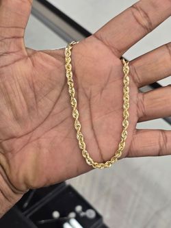 10k Real Gold Rope Bracelet 4mm 9 inches