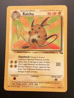 Raichu Pokémon Fossil