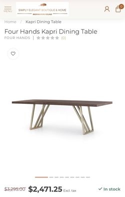 Pottery Barn Four Hands Kapri Dining Table