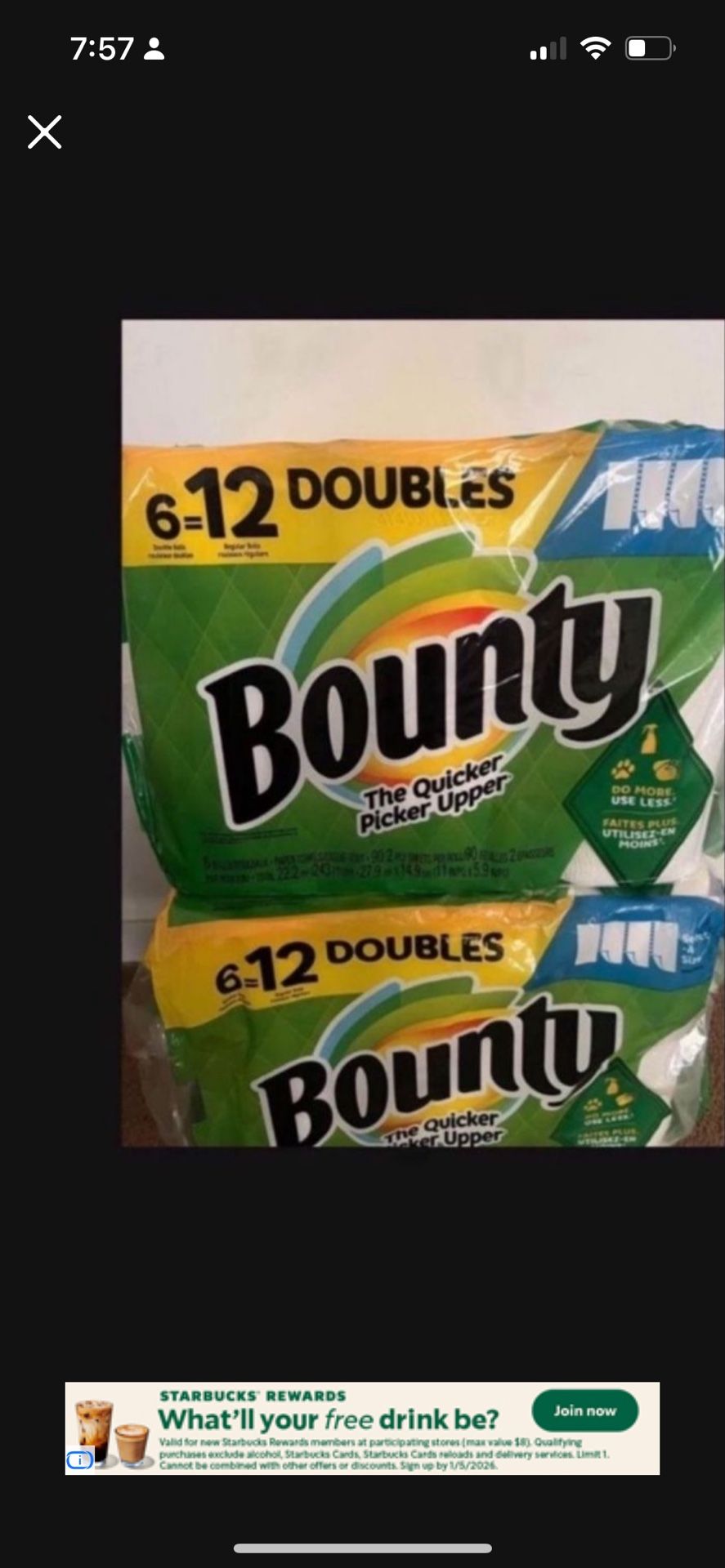 Bounty Paper Towels $12 Each