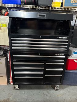 Husky Tool Storage 42 in. W x 18 in. D Standard Duty Black Tool Chest Combo