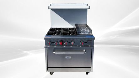 36 ins 4b12g NSF oven ranges with legs HFSO-36-G12